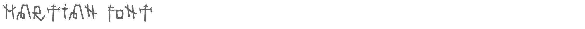 Sample characters Martian Font Font